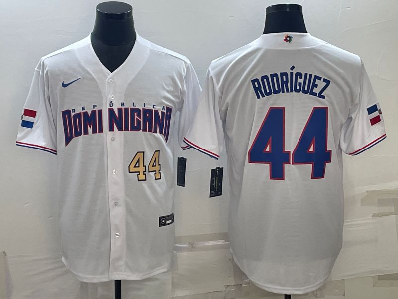 Men 2023 World Cub #44 Rodricuez White Nike MLB Jersey3->more jerseys->MLB Jersey